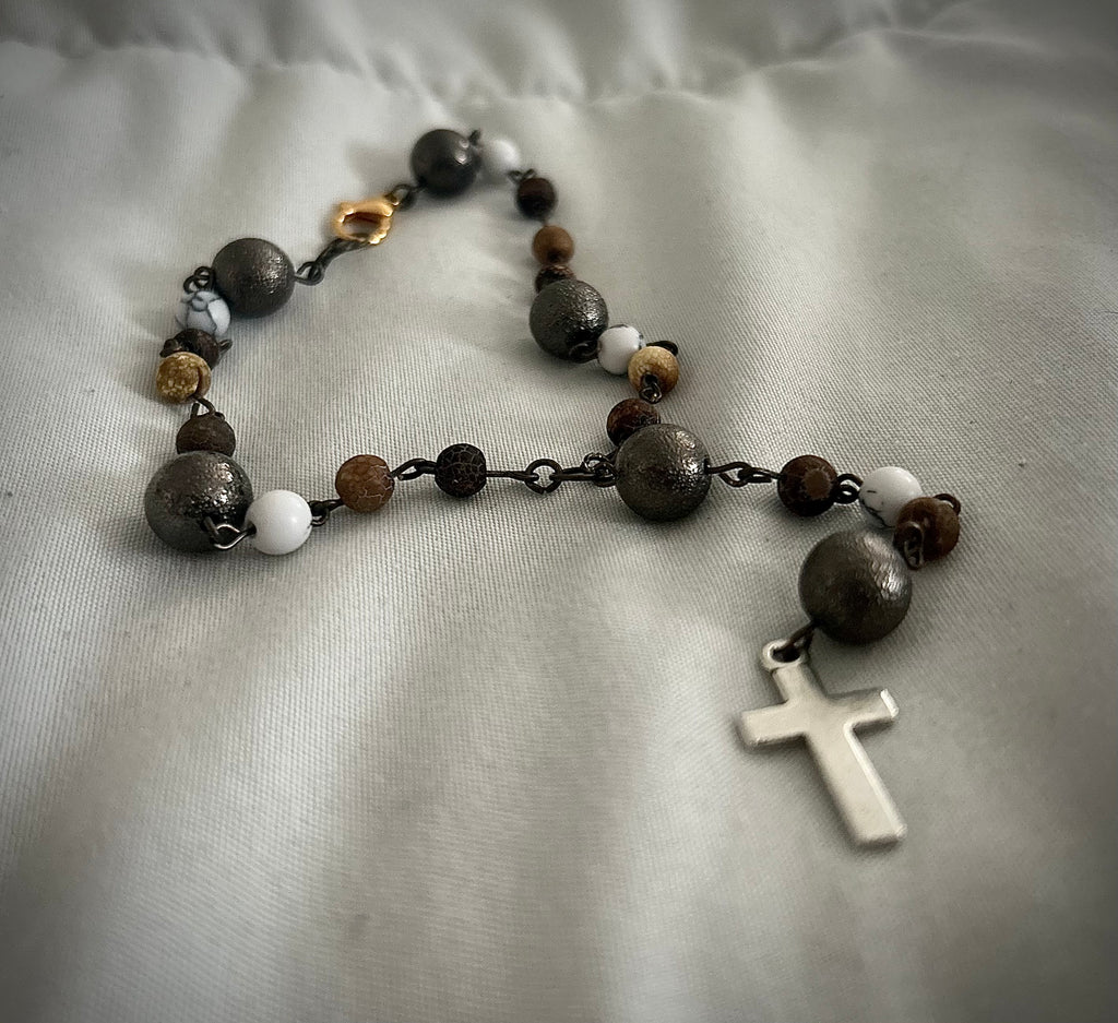 Classic Beaded Keychain Rosary