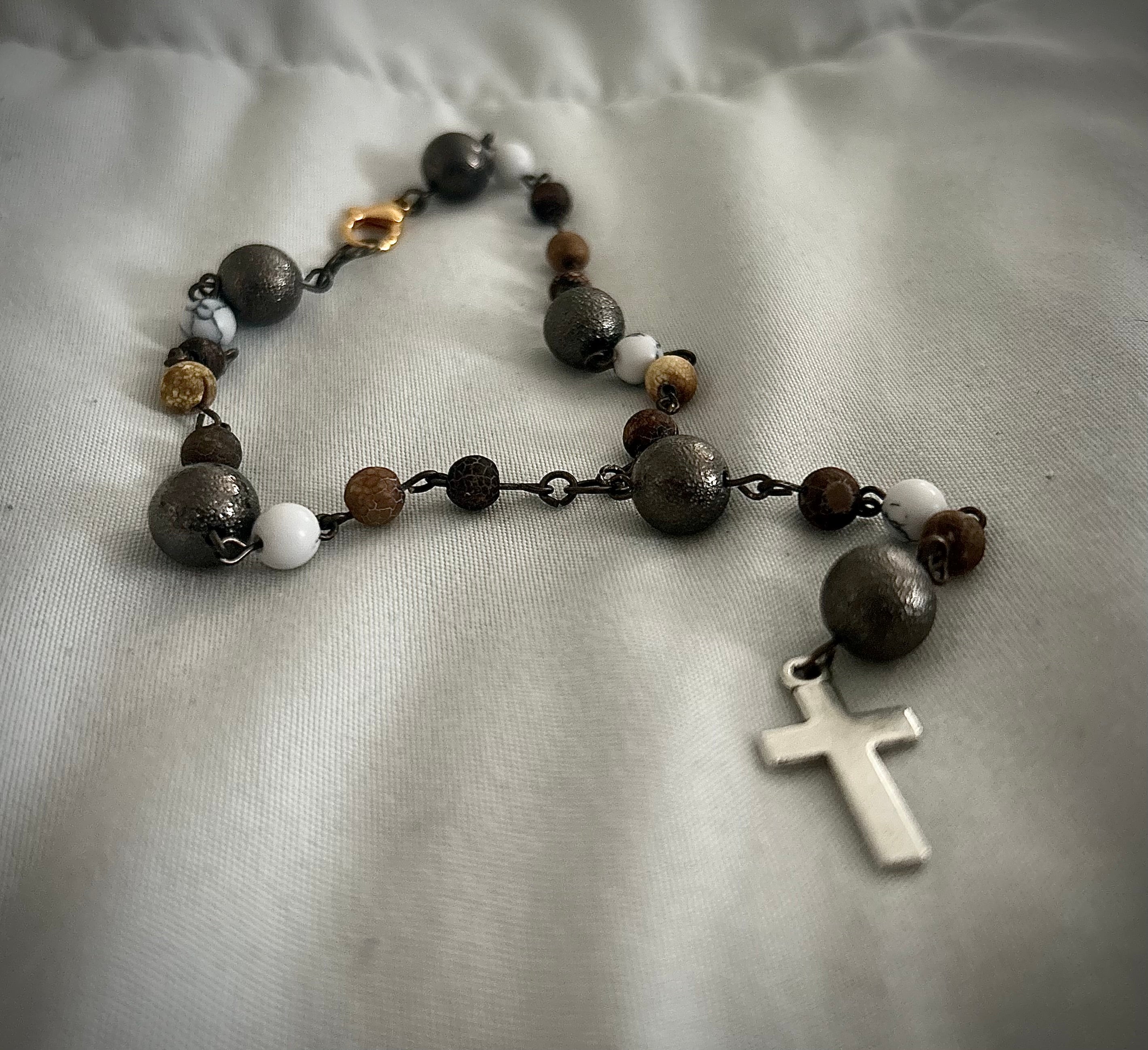Classic Beaded Keychain Rosary
