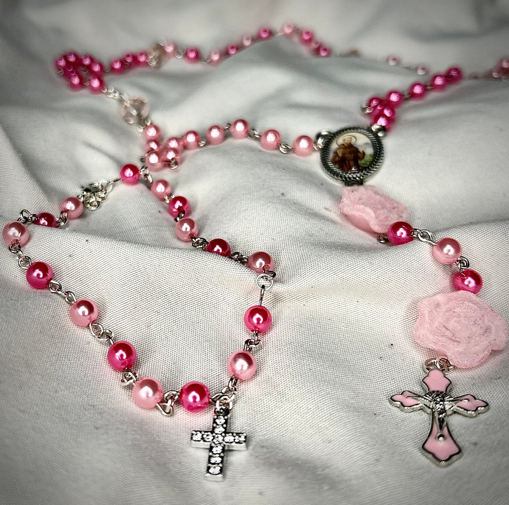 Pearl Beaded Bracelet Rosary