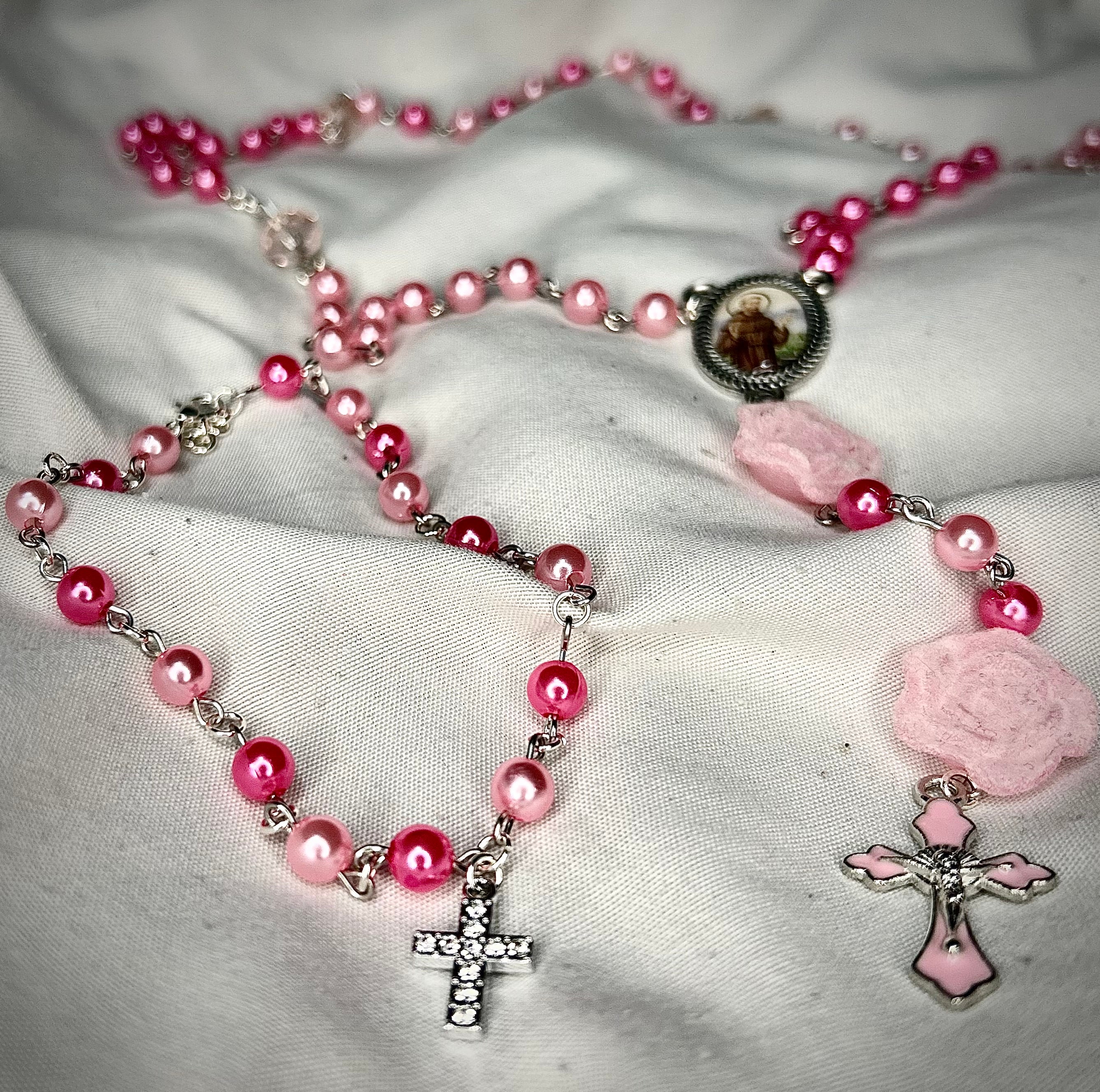 Pearl Beaded Bracelet Rosary