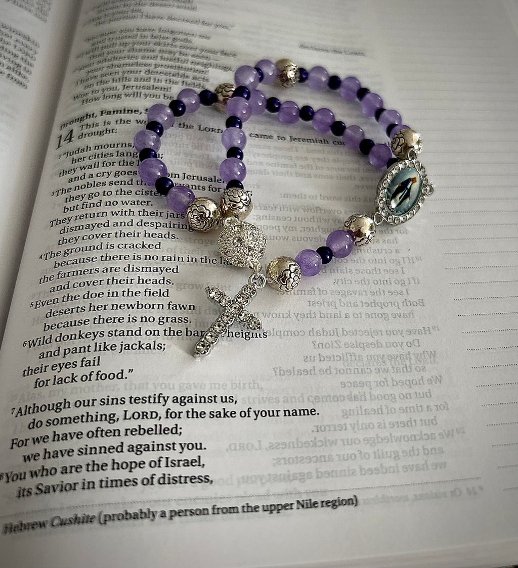 Stone Mini Rosary Bracelet