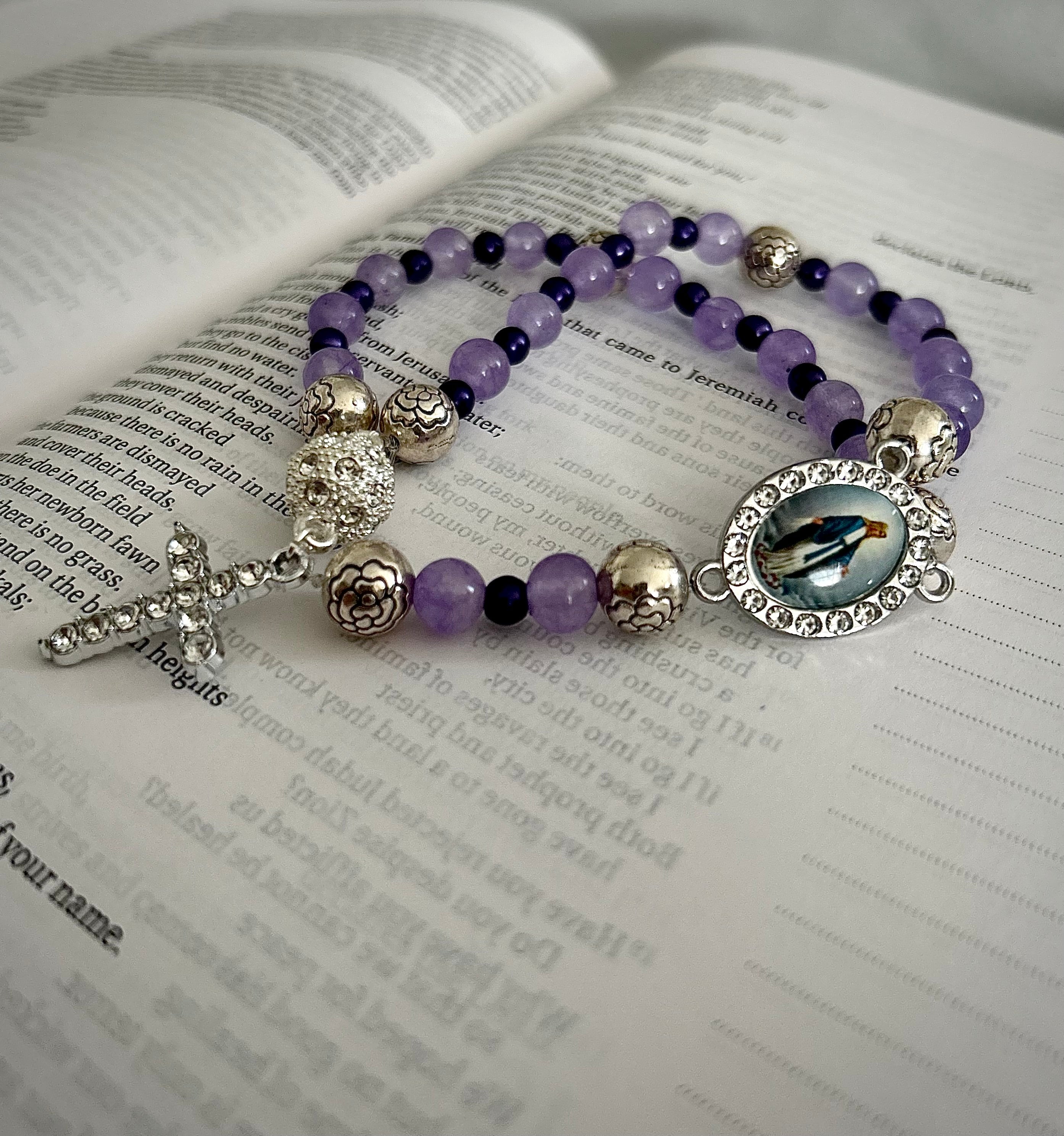 Stone Mini Rosary Bracelet