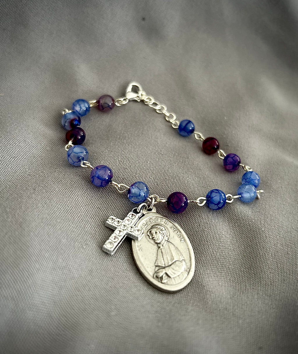 Stone Beaded Bracelet Rosary