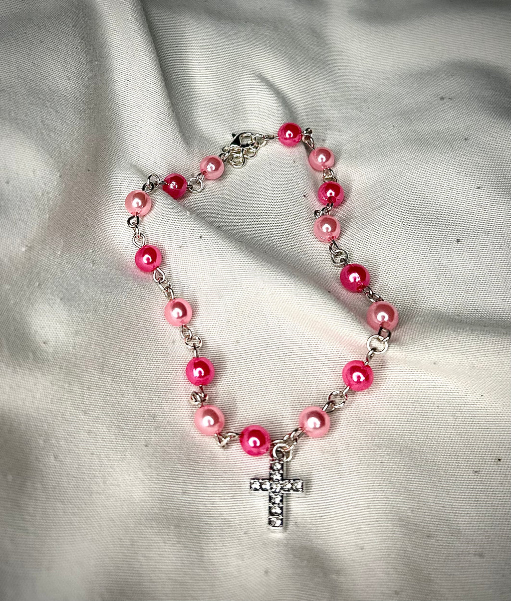 Pearl Beaded Bracelet Rosary