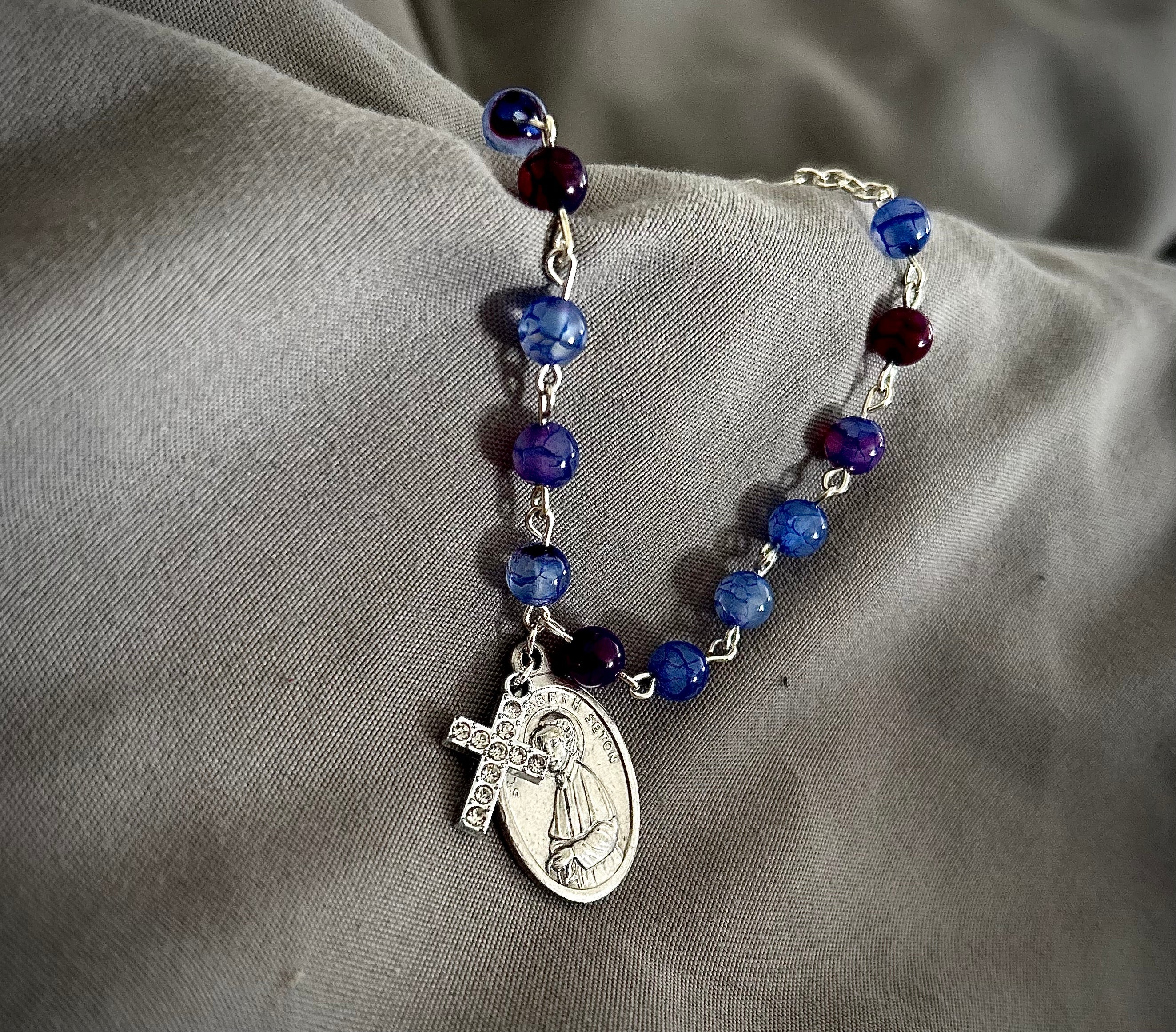 Stone Beaded Bracelet Rosary