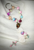 Stone Beaded Keychain Rosary