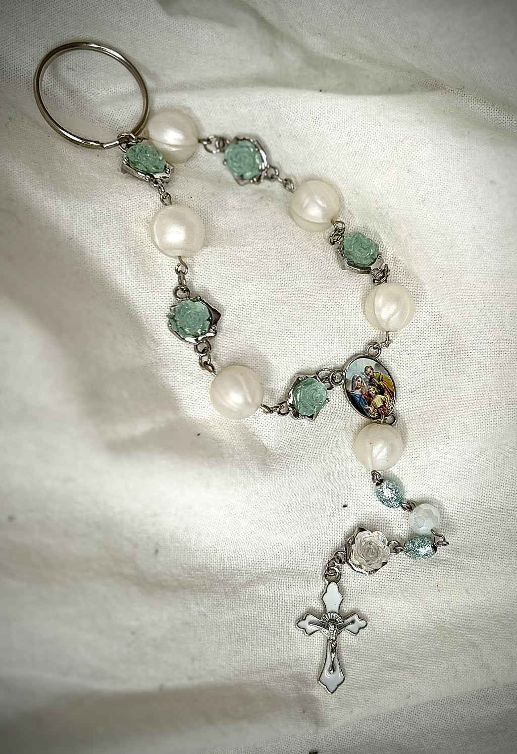 Classic Beaded Keychain Rosary