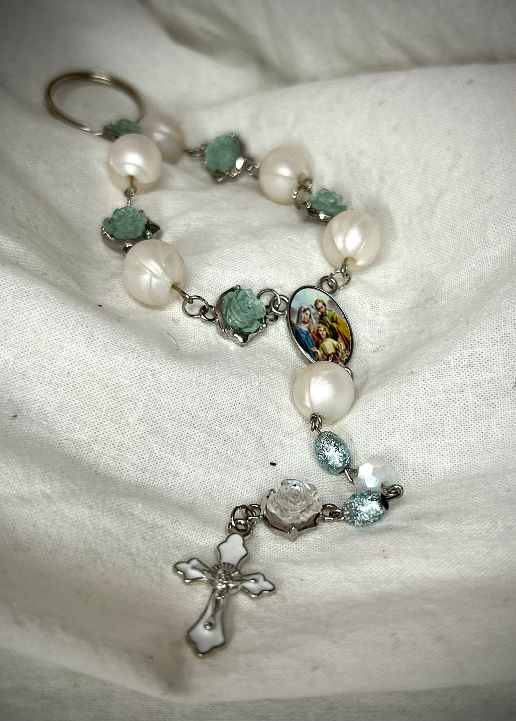 Classic Beaded Keychain Rosary