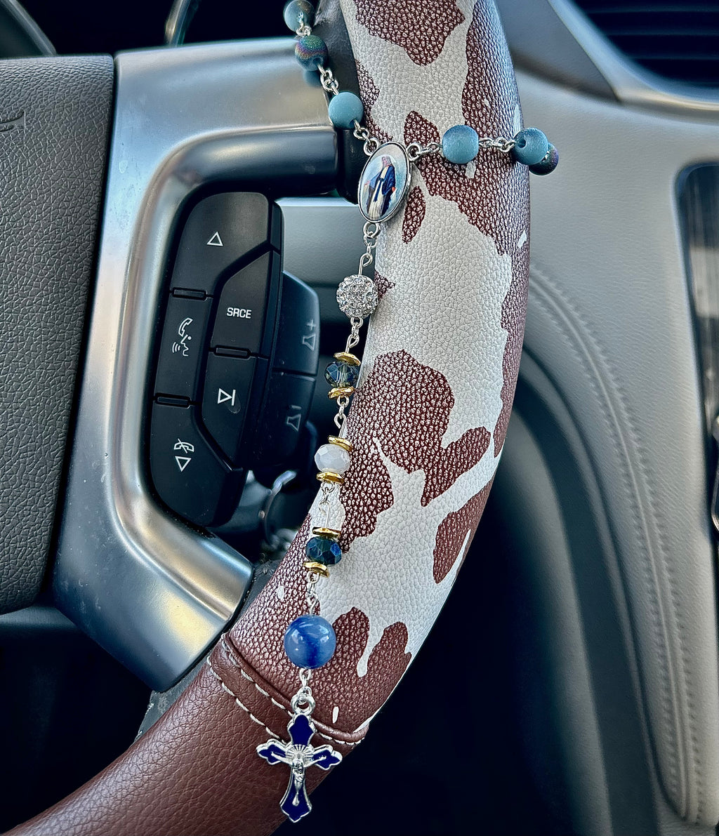 Stone Beaded Car Rosary
