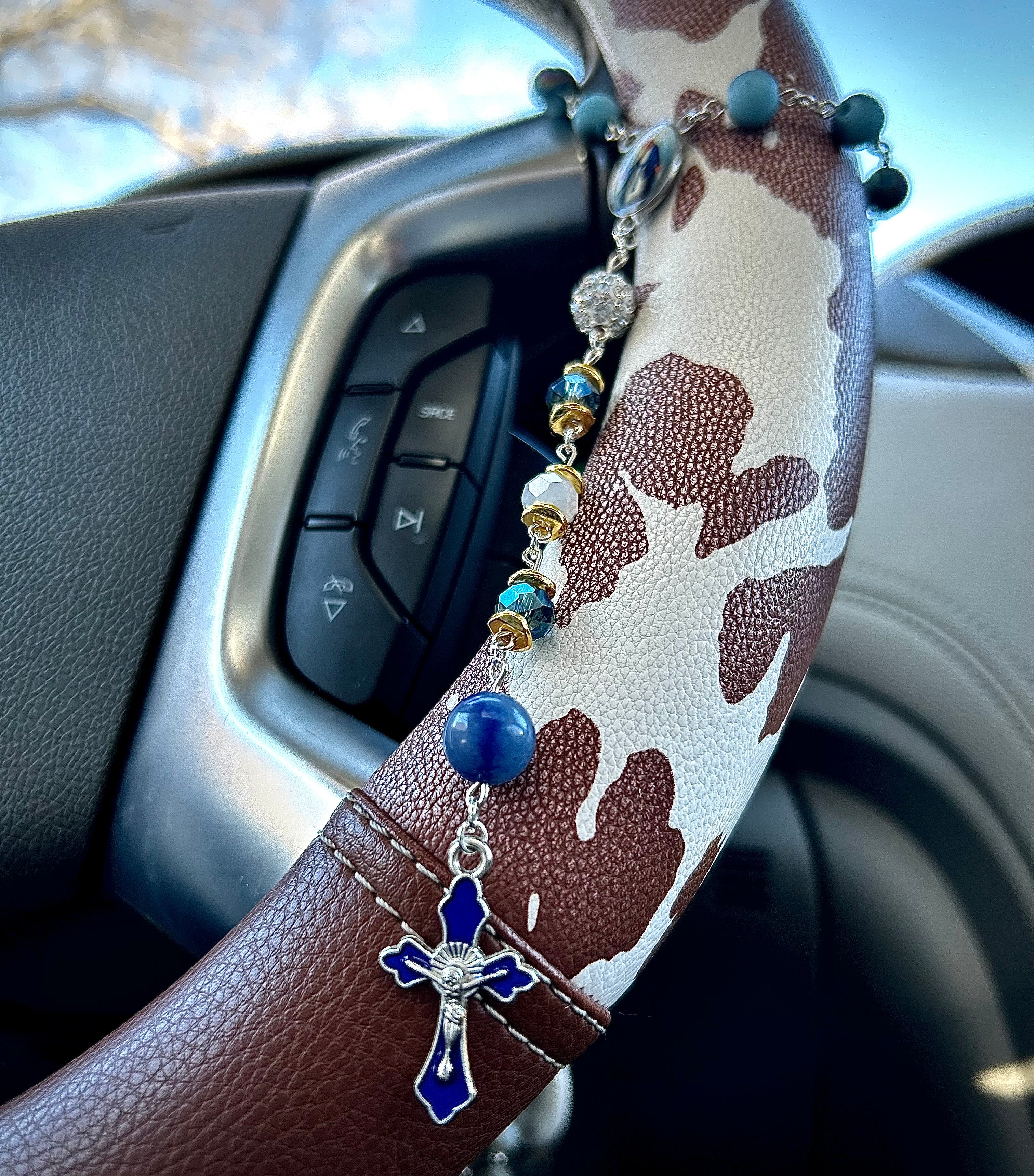 Stone Beaded Car Rosary
