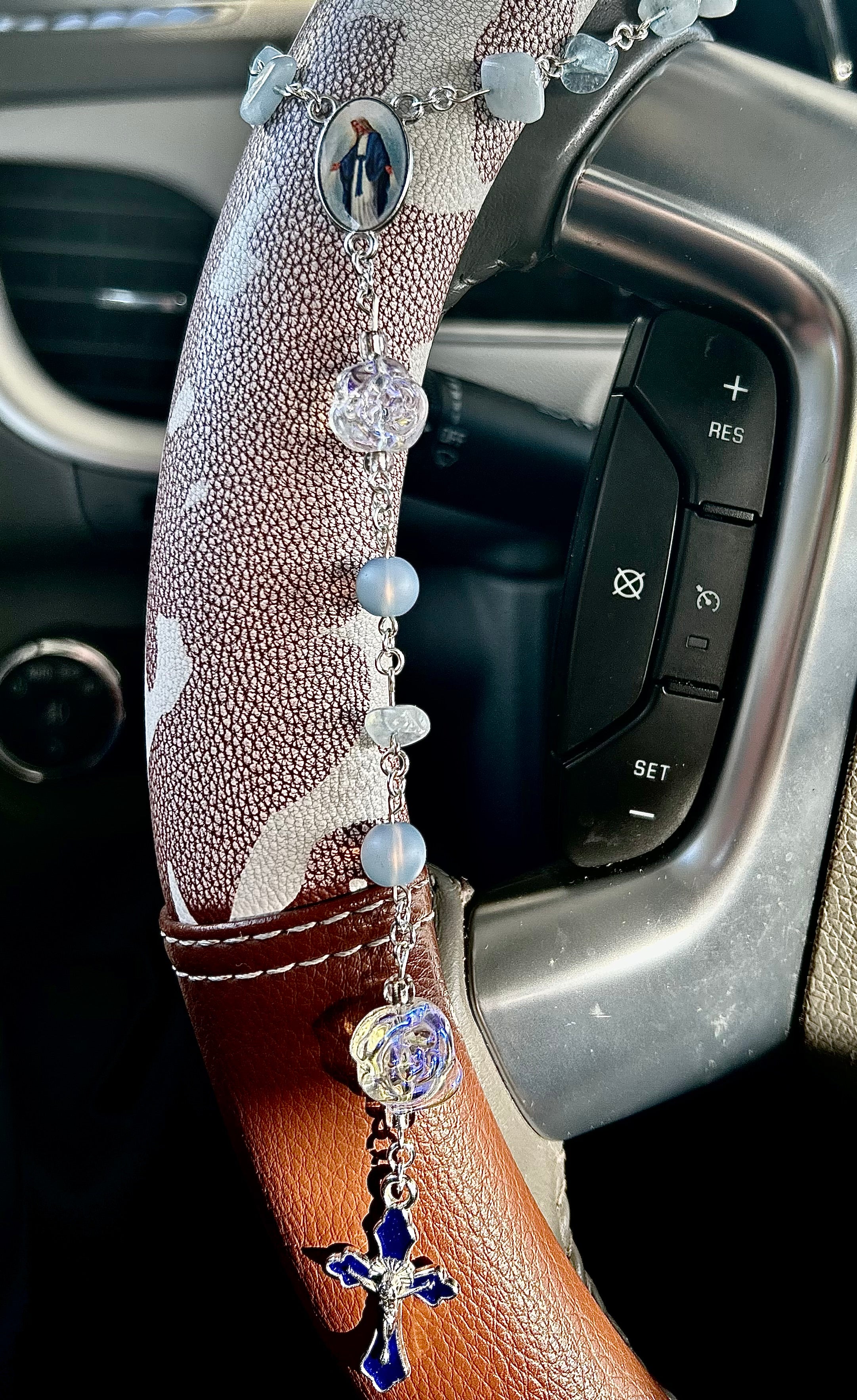 Crystal Beaded Car Rosary