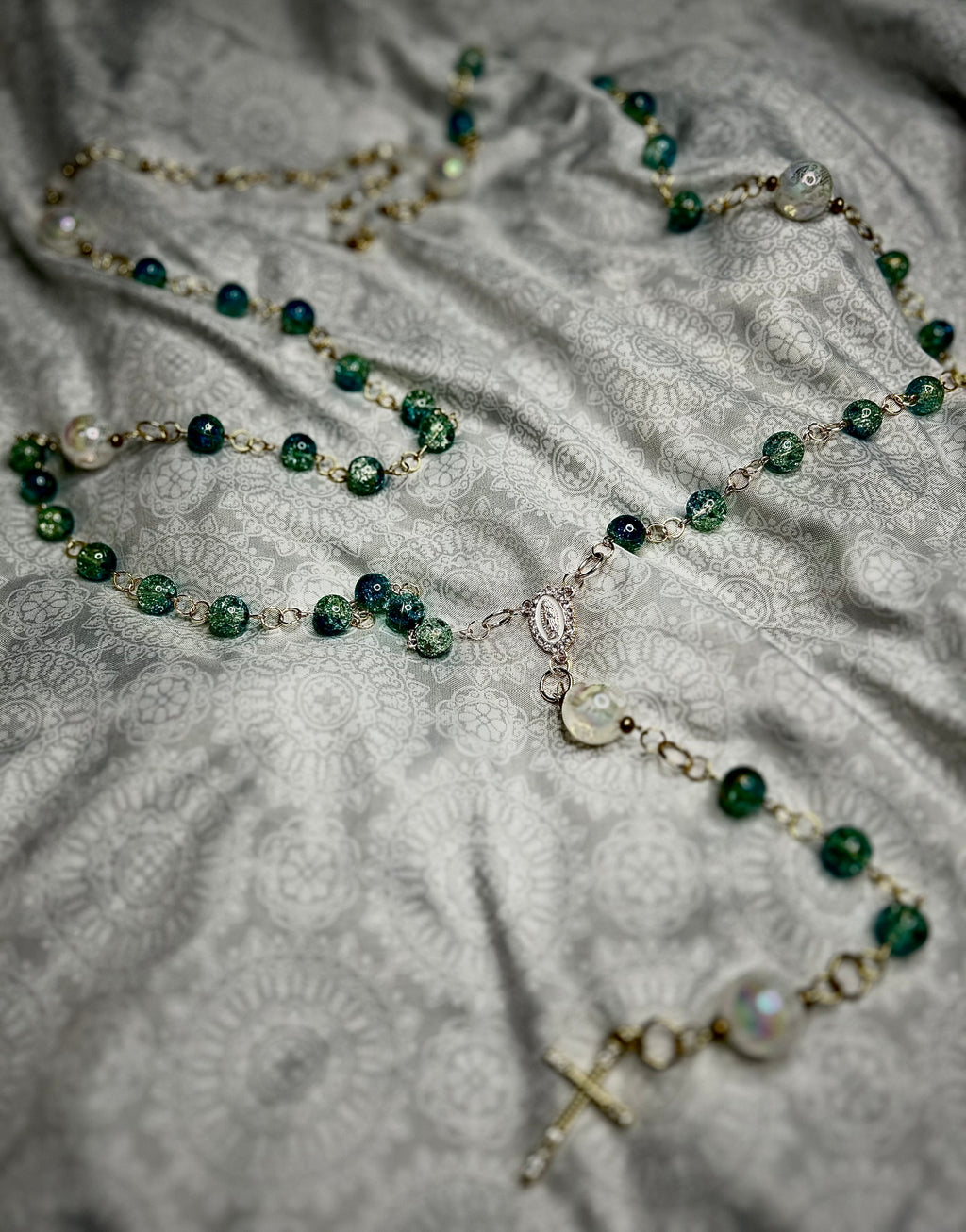 Crystal Beaded Wall Rosary