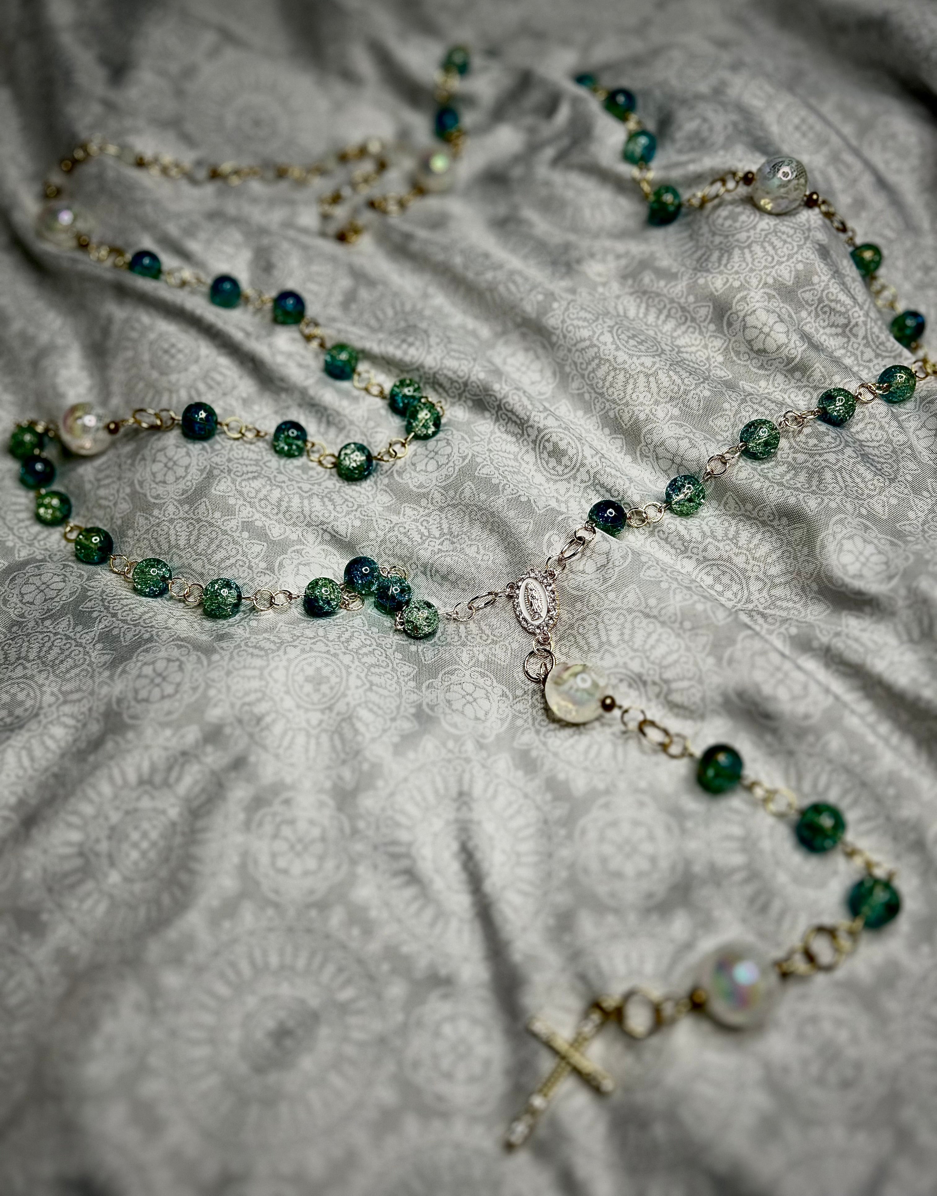 Crystal Beaded Wall Rosary