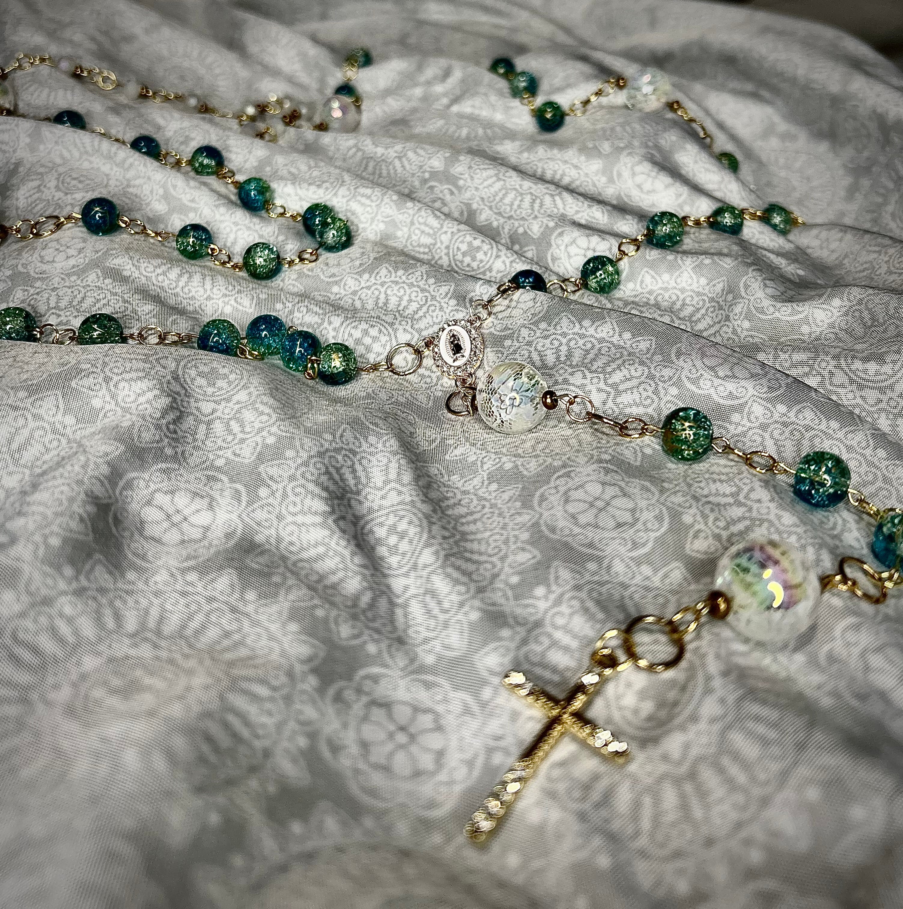 Crystal Beaded Wall Rosary