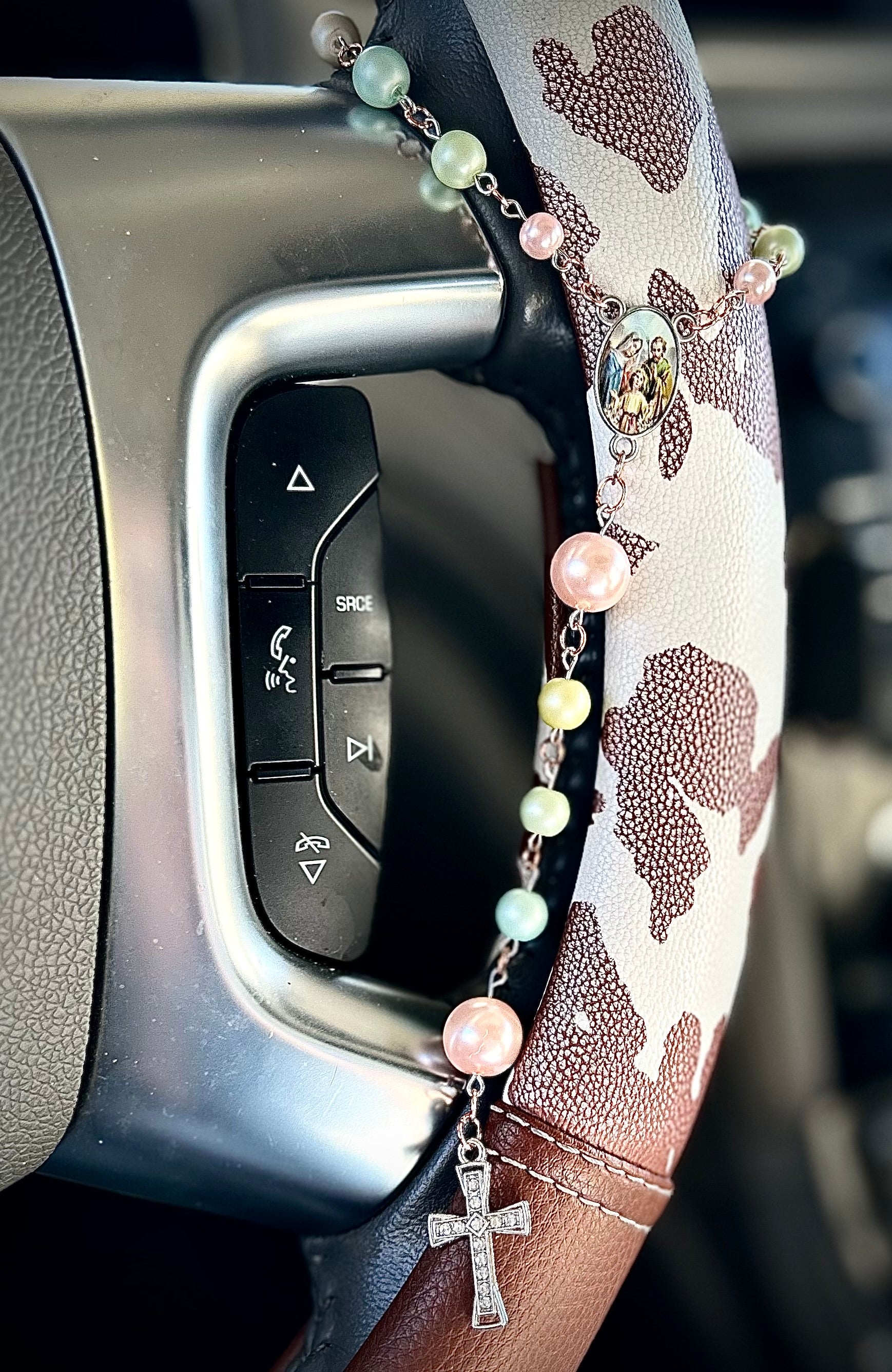 Pearl Beaded Car Rosary