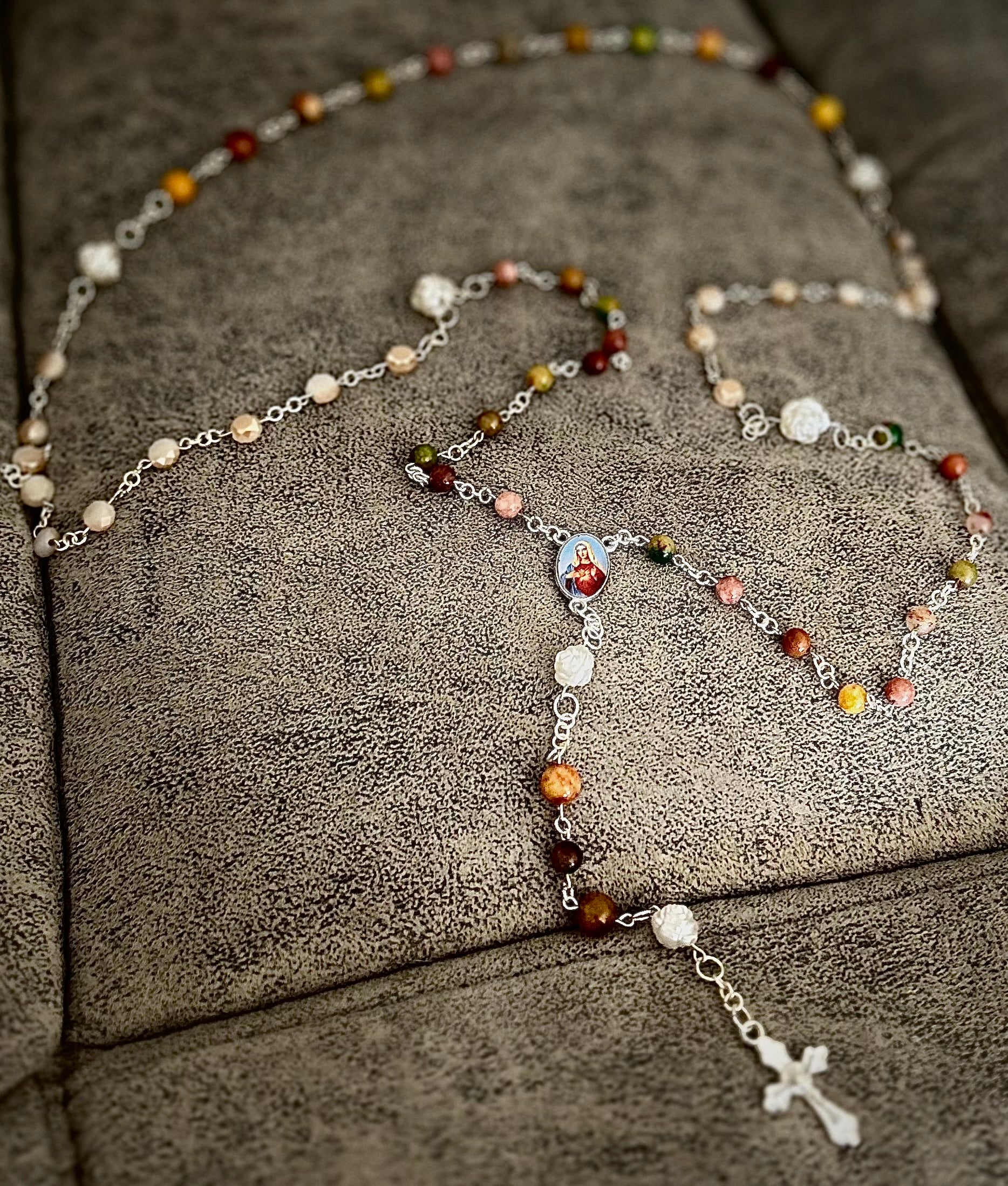 Stone Beaded Wall Rosary