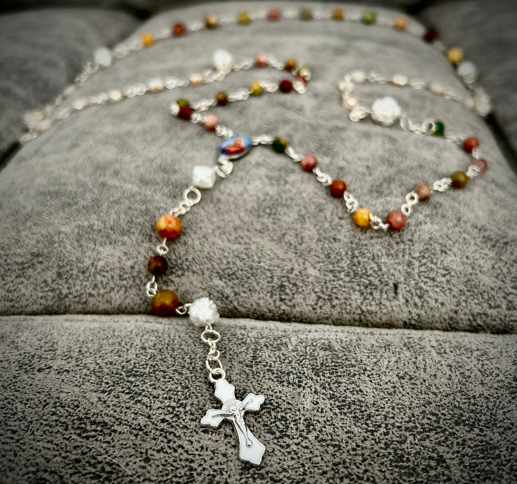 Stone Beaded Wall Rosary